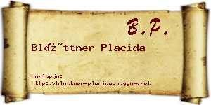 Blüttner Placida névjegykártya